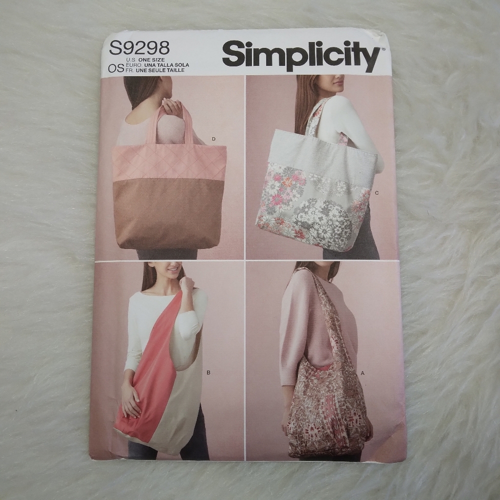 SIMPLICITY S9289 Large Market Totes In 4 Variations.